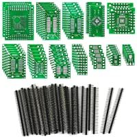 KeeYees 12 Tipos SMD a DIP Placa Adaptadora PCB Kit SOP8 SOP10 SOP14 SOP16 SOP20 SOP24 SOP28 0402-0603-0805 SMT SOT89…